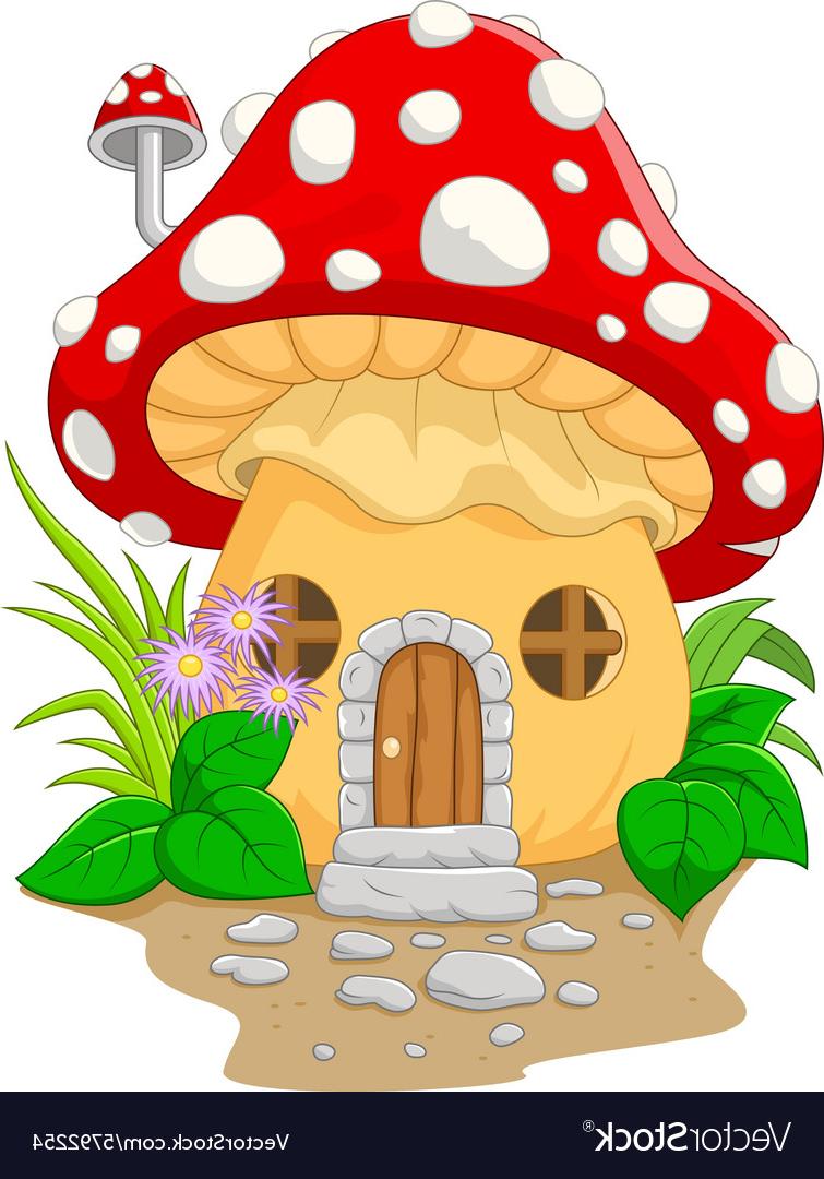 755x1080 Best 15 Cartoon Mushroom House Vector Design