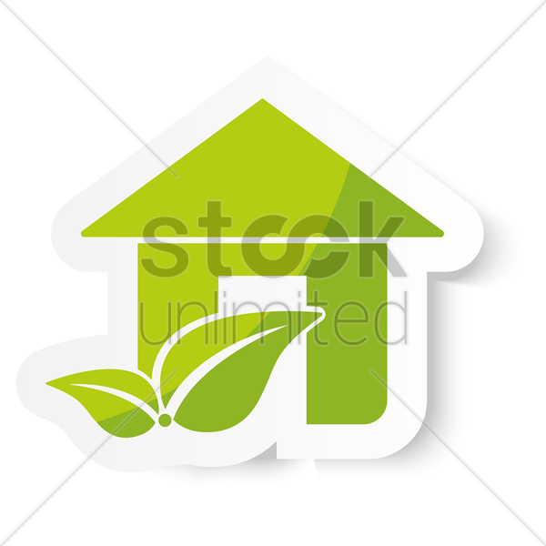 600x600 Free Eco Friendly House Vector Image
