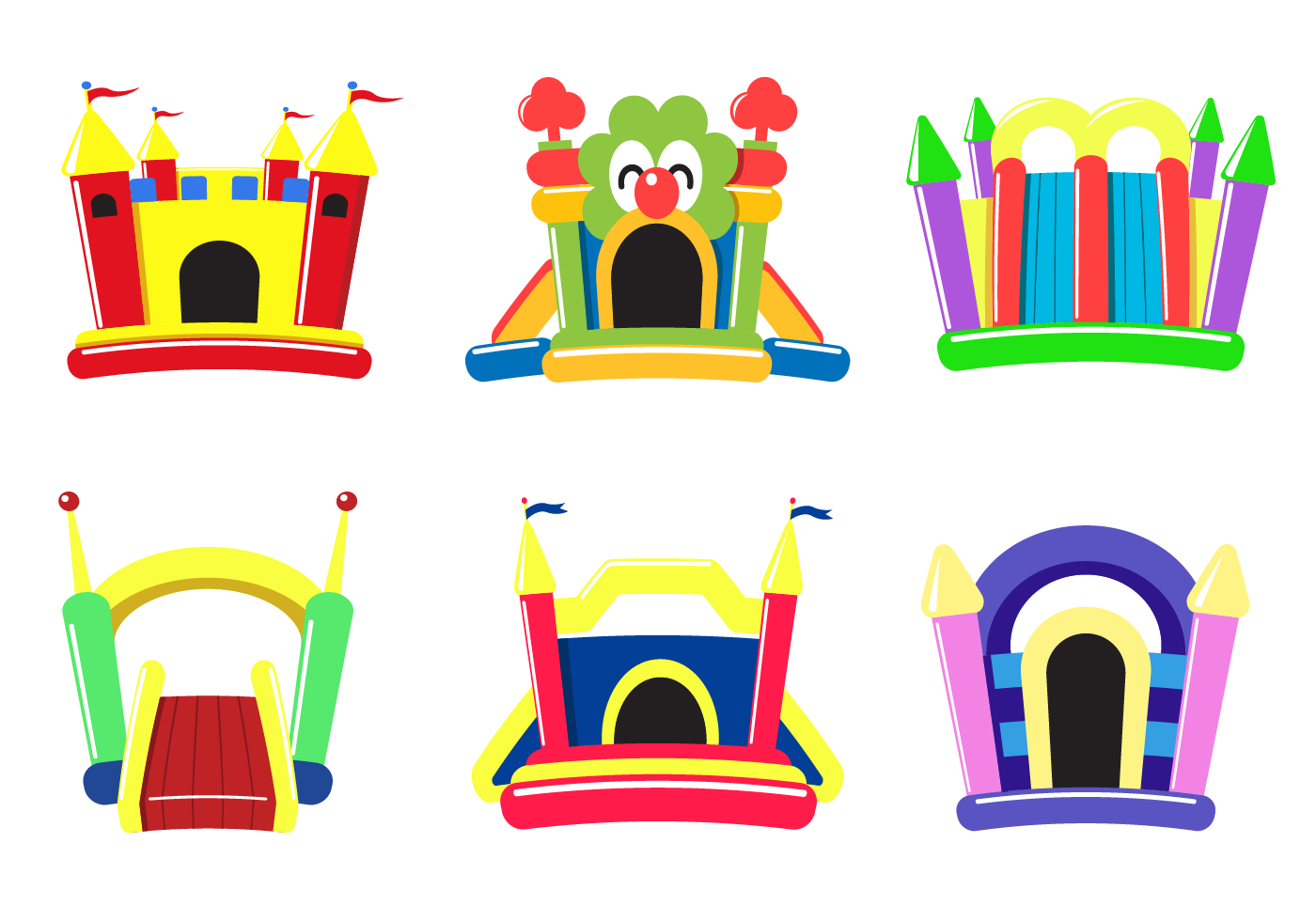 1400x980 Bounce House Free Vector Art