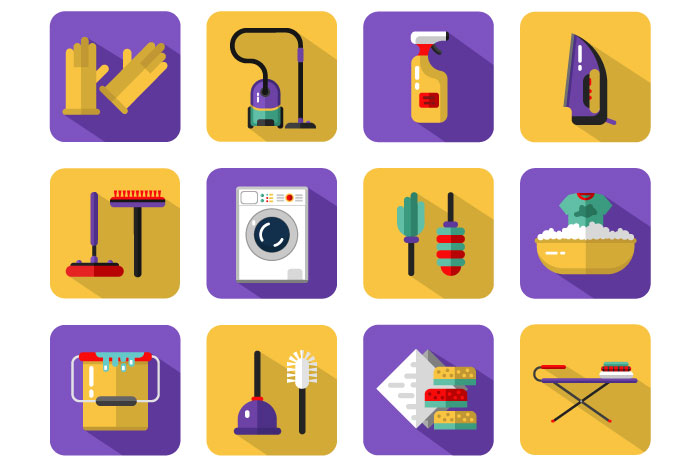 700x466 Housekeeping Vector Icons Set By Milkym