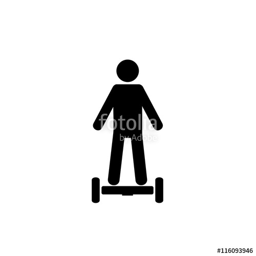 500x500 Man Standing On Hoverboard Icon Stock Image And Royalty Free