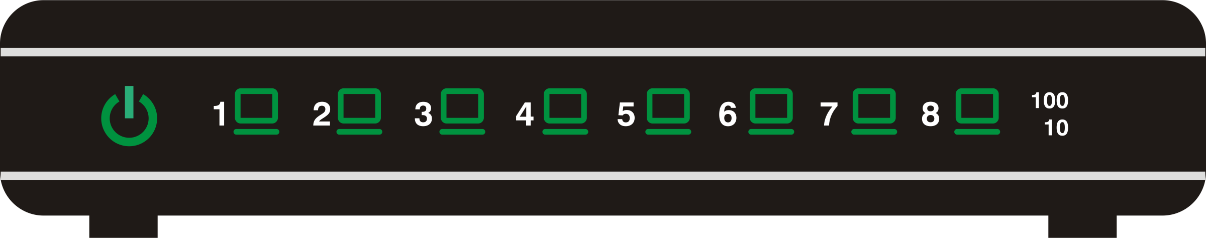 2400x474 8 Port Switch Hub Icons Png