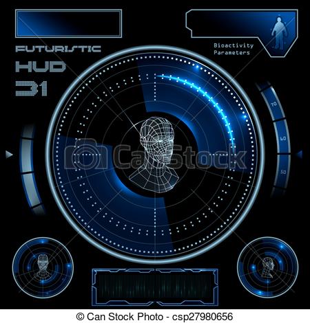 450x470 Futuristic User Interface Hud. Futuristic Sci Fi Virtual Touch
