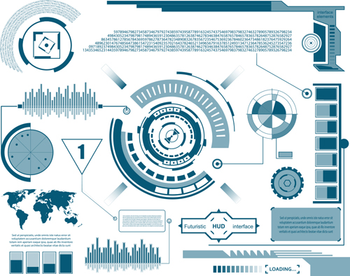 500x394 Futuristic Hud Interface Template Vector 04 Free Download