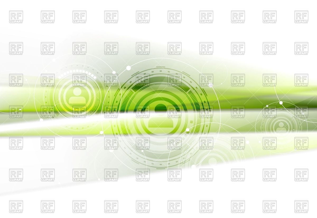 1200x827 Green Technology Background With Hud Elements Vector Image