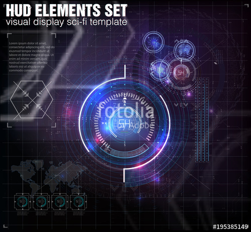 500x461 Hud Ui. Abstract Virtual Graphic Touch User Interface. Infographic