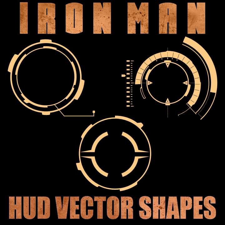 720x720 Ironman Hud Vector Shapes By Retoucher07030