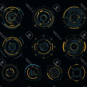 300x300 Photostock Vector Vector Sci Fi Display Circular Elements Hud