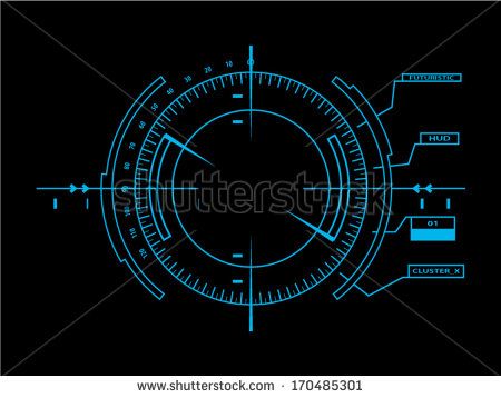 450x358 Sci Fi Futuristic User Interface Hud. Vector Illustration.