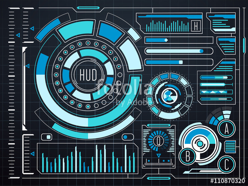 500x375 Sci Fi Futuristic Virtual Graphic Touch User Interface Hud. Future