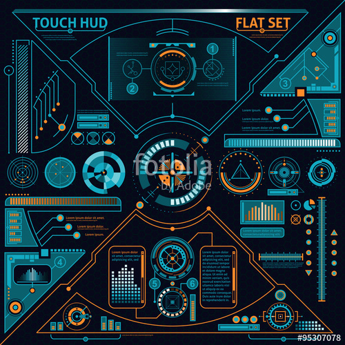 500x500 Touch Hud Set Stock Image And Royalty Free Vector Files On