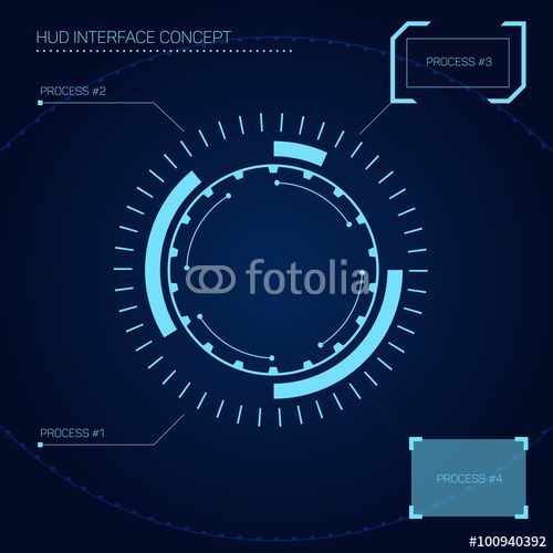 500x500 Vector Hud Interface Concept Jarvis Free Vector