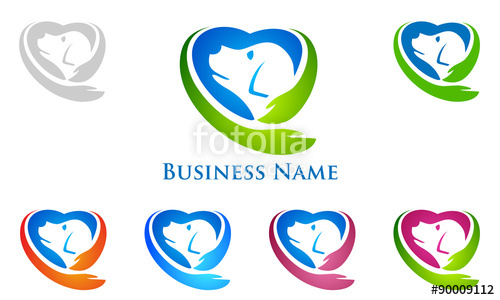 500x300 Dog, Pet, Love, Hug, Logo, Stock Image And Royalty Free Vector