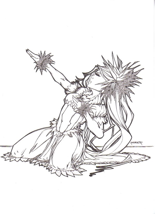 600x826 Hula Girl Drawing 2380265