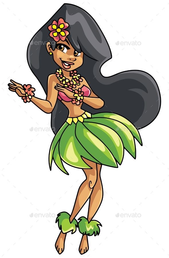 590x900 Hula Girl On White