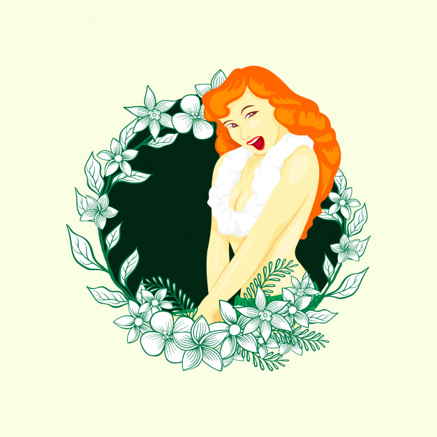 626x626 Vintage Hula Girl Dancing On The Beach Vector Premium Download