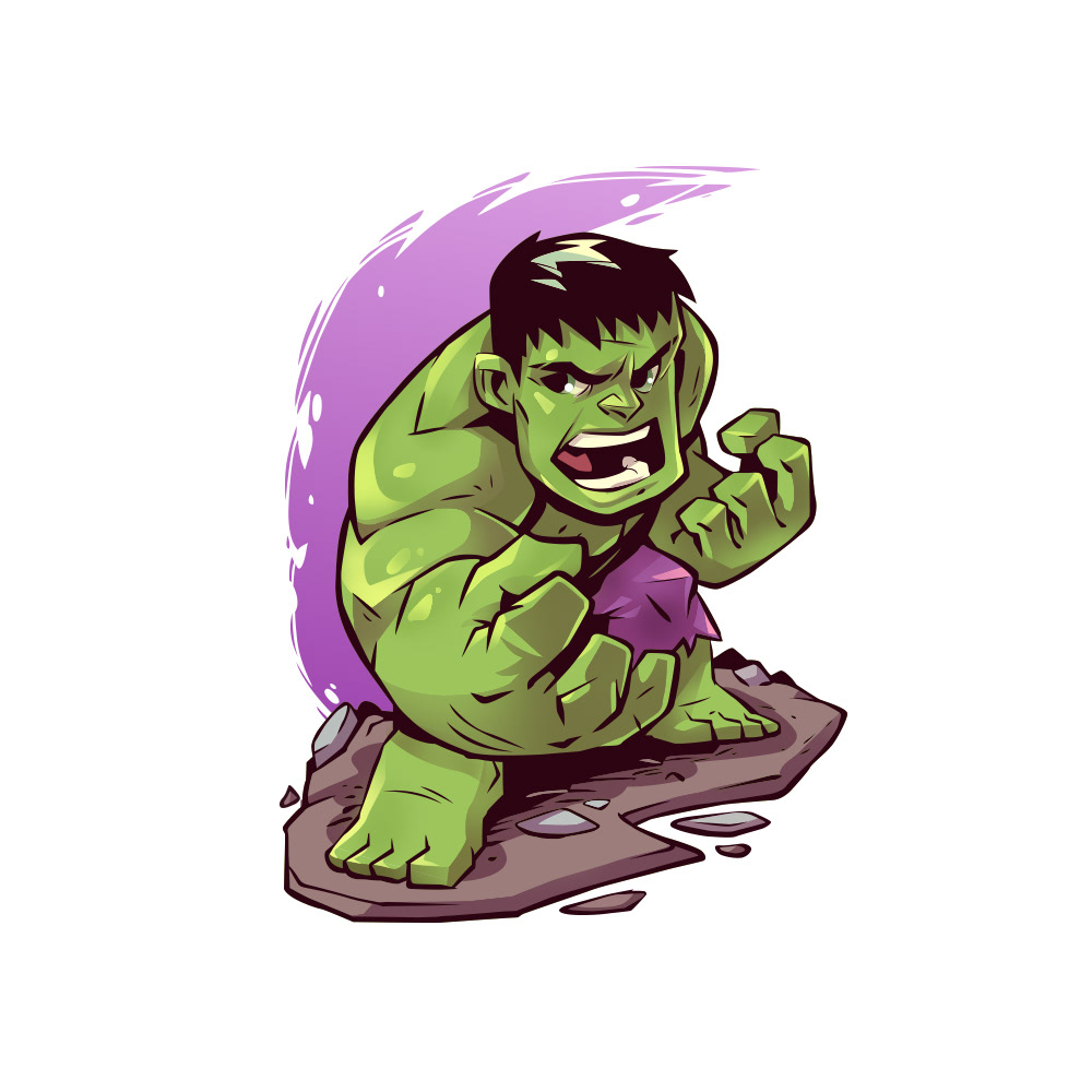 1000x1000 Hulk Sketch To Vector On Behance