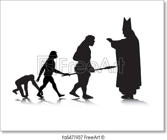 560x470 Free Art Print Of Human Evolution 5. An Abstract Vector