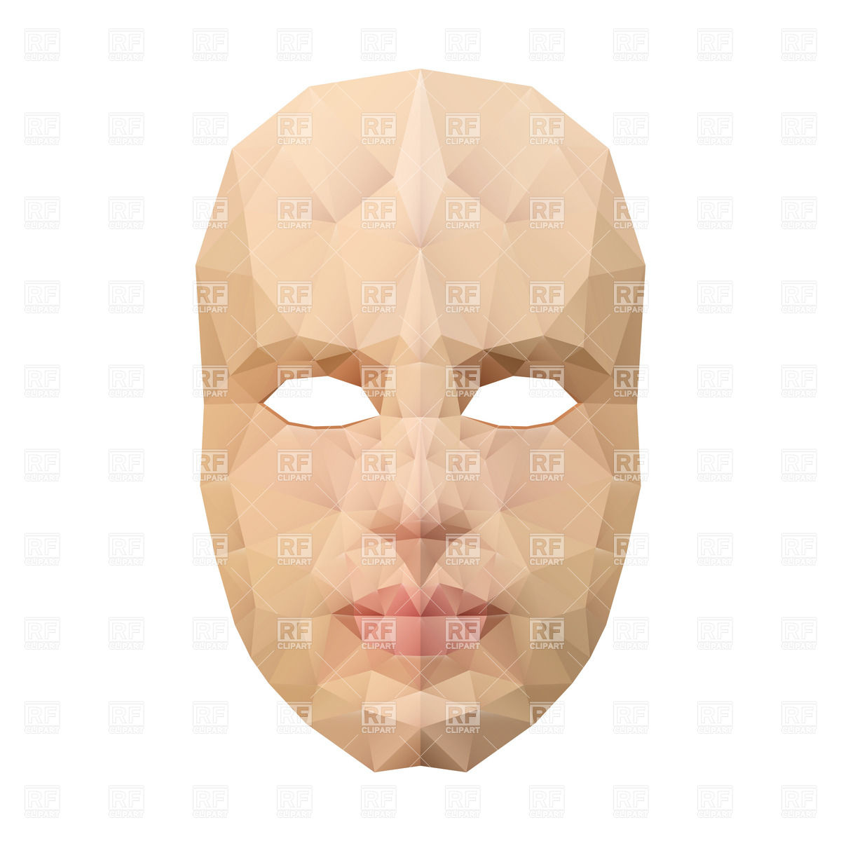 1200x1200 Polygonal Face Mask On White Background Vector Image Vector