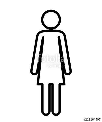 419x500 Female Figure Human Silhouette Vector Illustration Design Stock