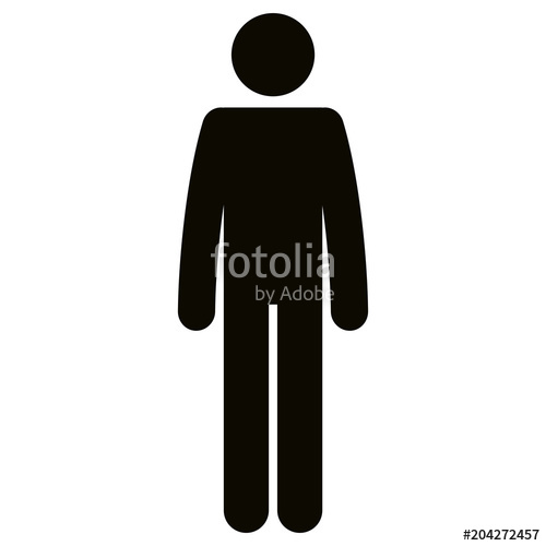 500x500 Figure Human Silhouette Avatar Vector Illustration Design Stock
