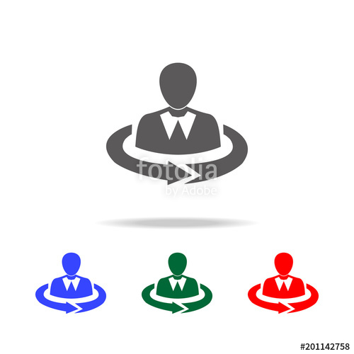 500x500 Human Resources Line Icon. Elements Of Human Resource In Multi