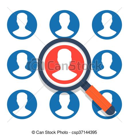 450x470 Human Resources Vector Illustration. Human Resources On A White