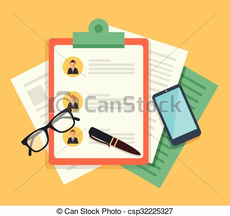 450x421 Human Resources. Vector Flat Illustration.