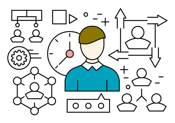 700x490 Linear Human Resources Vector Elements
