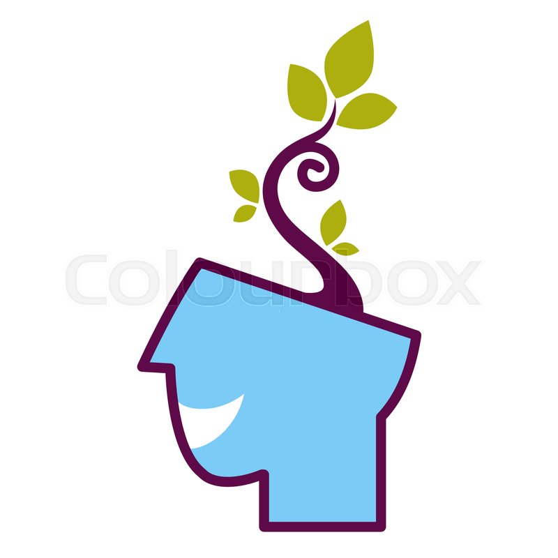 800x800 Psychology Abstract Symbol Of Human Head With Growing Tree