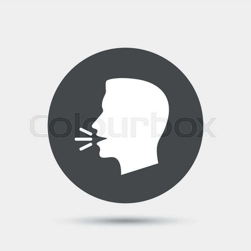 800x800 Talk Or Speak Icon. Loud Noise Symbol. Human Talking Sign. Gray