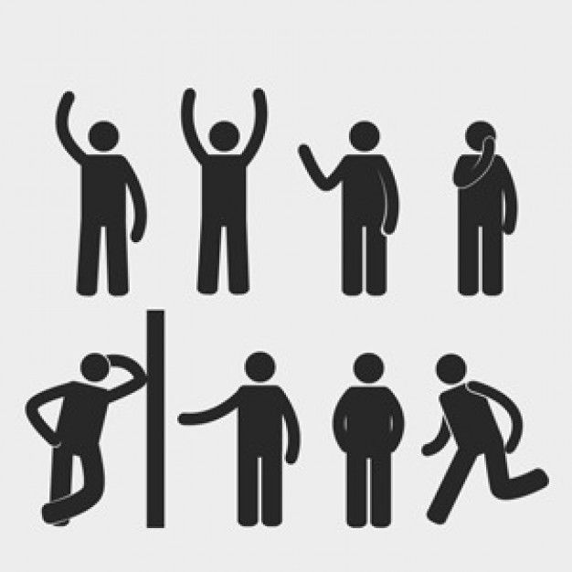 626x626 Black White Stickman (.)