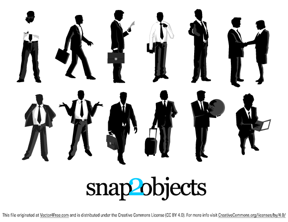 580x446 Free 12 Free Vector Businessmen Silhouettes Psd Files, Vectors