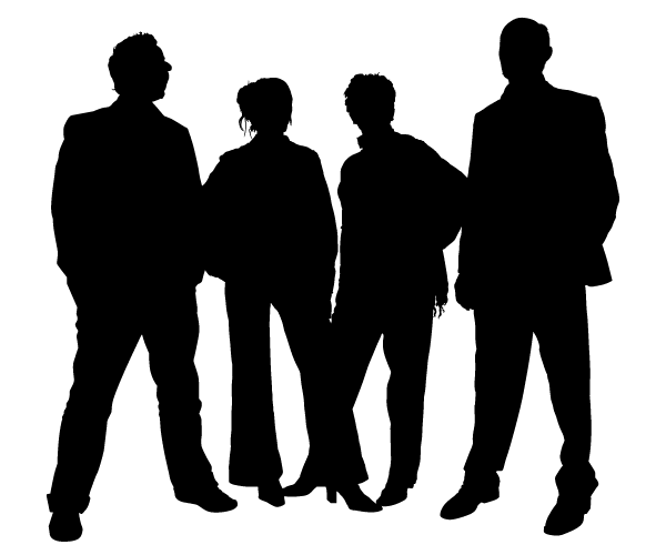 600x500 Free Family People Silhouettes Vector 123freevectors