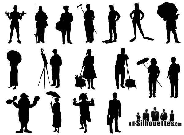 600x440 Free Working People Silhouette Vector Free Psd Files, Vectors