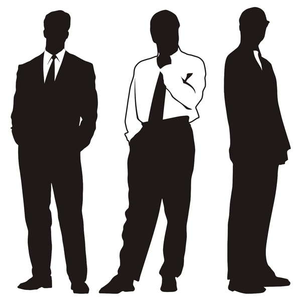 600x600 Free Download Of Silhouettes Of Businessmen Vector Graphic
