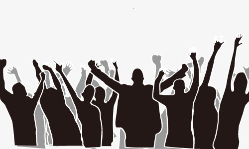 500x300 People Silhouette Album, Cheer, People Vector Png And Vector For