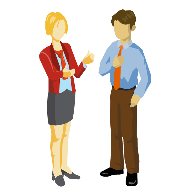 640x655 Pict Human Resource Sales Department Vector Stencils Library