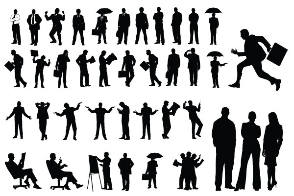 600x400 Best Of, Free Vector Business People Silhouette Packs