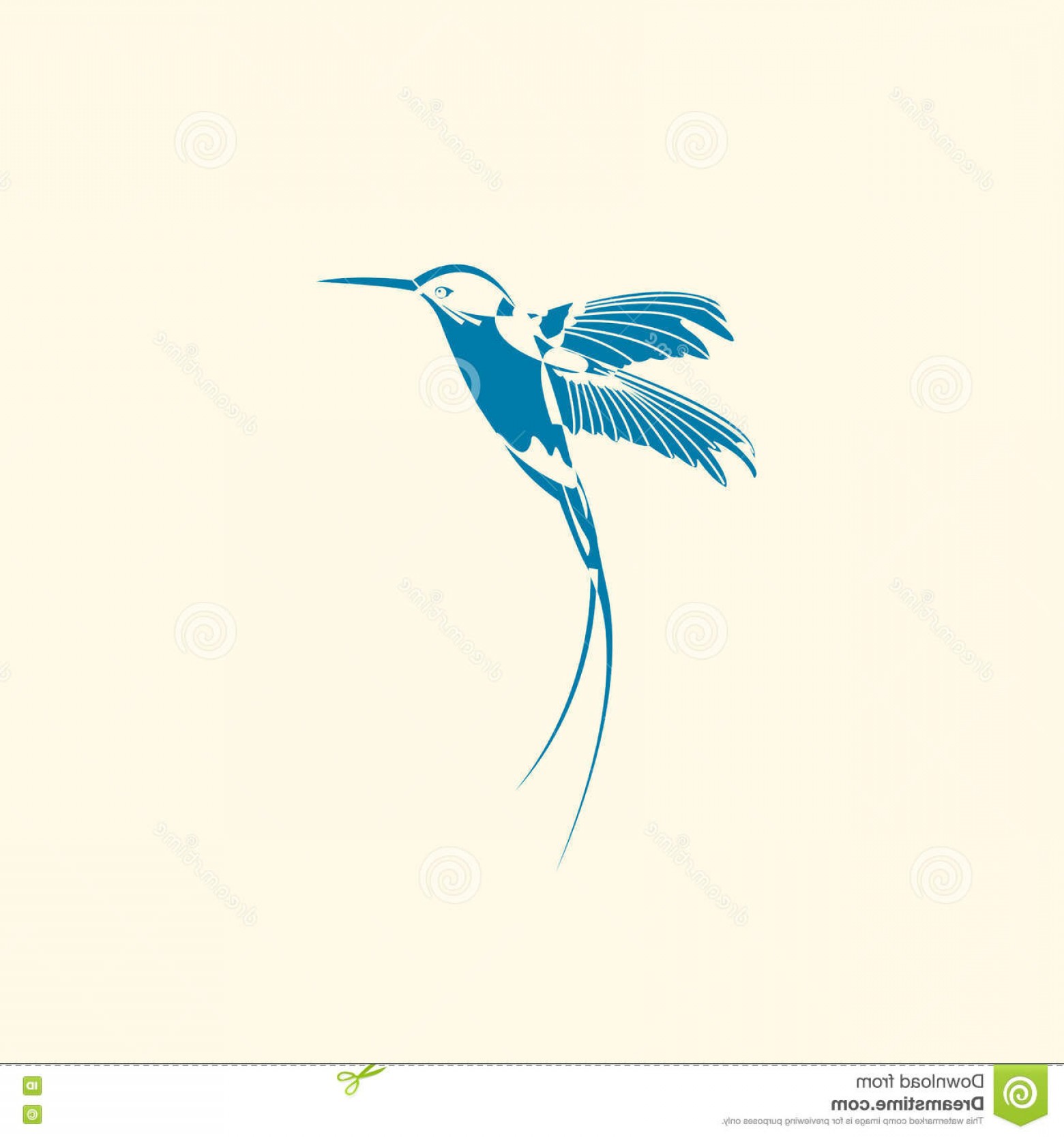 1560x1668 Stock Illustration Silhouette Hummingbird Vector Eps Image