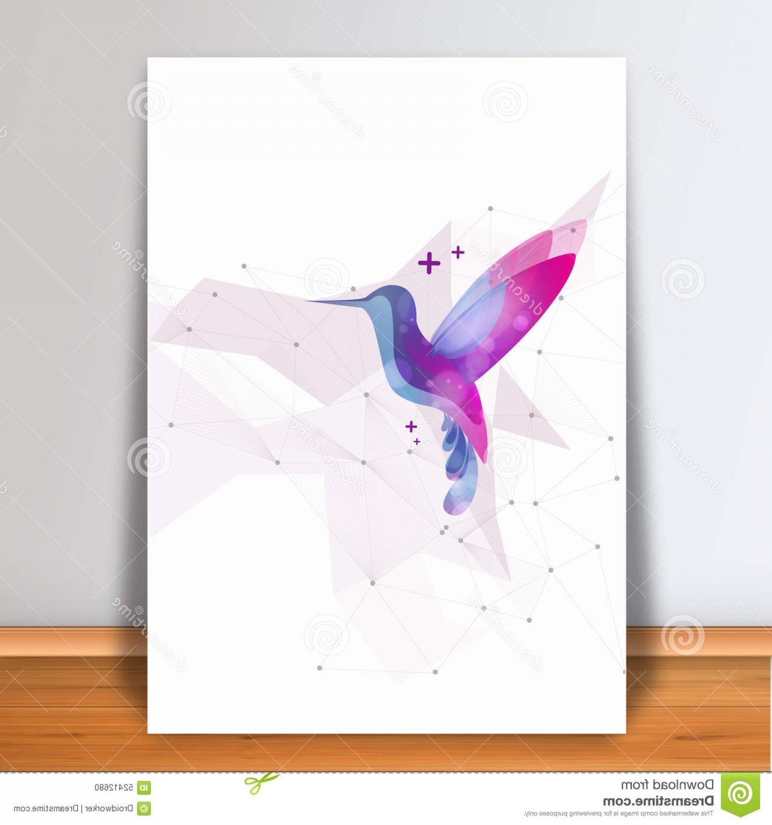 1560x1668 Violet Crowned Hummingbird Vector Shopatcloth