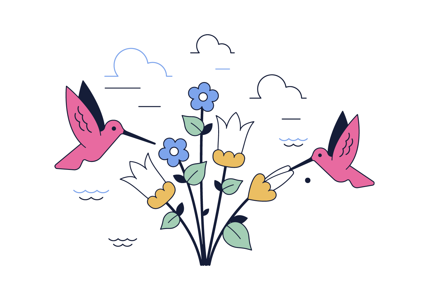 1400x980 Hummingbird Vector