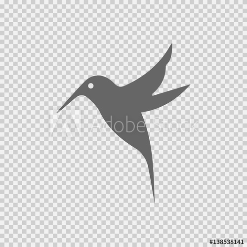 500x500 Hummingbird Vector Icon. Bird Symbol. Vector Eps 10 On Transparent
