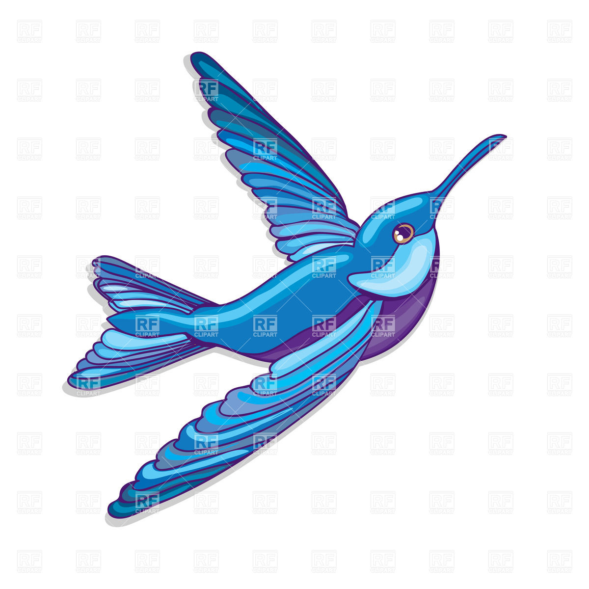 1200x1200 Blue Flying Hummingbird Vector Image Vector Artwork Of Plants