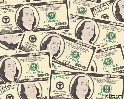 500x401 Close Up View Of American Hundred Dollar Bills. Stock Image And