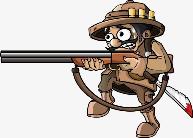 650x466 Hunting Vector Character, People Illustration, Cartoon Characters