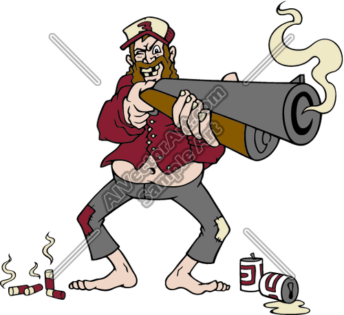 500x457 Redneckhunternc2clr Clipart And Vectorart Sports