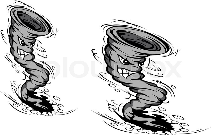 800x514 Danger Hurricane In Cartoon Style For Weather Or Disaster Design