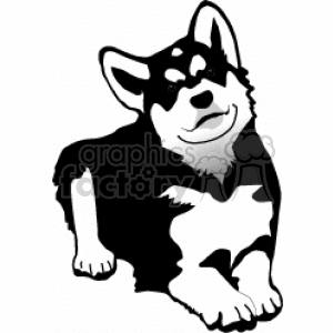 300x300 Royalty Free Baby Husky 128907 Vector Clip Art Image