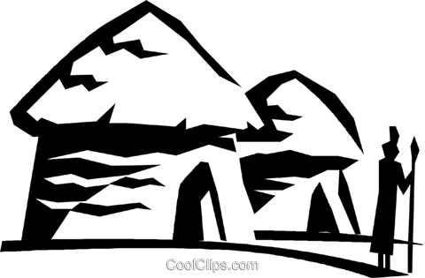 480x315 Huts Royalty Free Vector Clip Art Illustration Vc022772